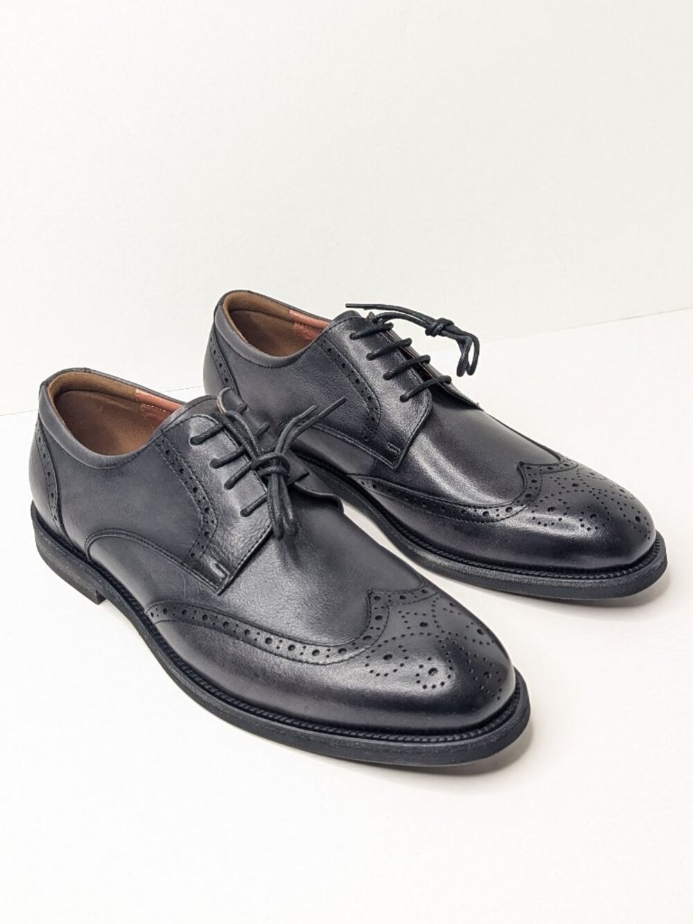 Vintage Foundry Irvwin Oxford Dress Shoes Dark Grey Leather Mens 10